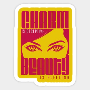 CHARM IS DECEPTIVE Sticker